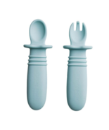 Starting Solids Australia Selfie Spoon + Fork in Blue Lemonade - $127.35 CAD