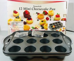 Norpro 12 Cavity Nonstick Mini Cheesecake Pan with Handles - £10.24 GBP