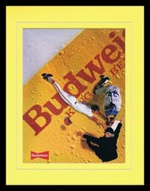 1989 Budweiser Beer / Baseball Framed 11x14 ORIGINAL Vintage Advertisement - £27.36 GBP