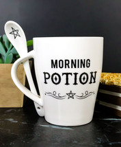 Witchcraft Wicca Morning Potion Pentagram Star Ceramic Coffee Mug And Spoon Set - £16.05 GBP