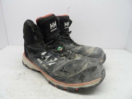 HELLY HANSEN Men&#39;s Aluminum Toe Composite Plate Mid Cut Safety Boots Black 10.5M - £16.81 GBP