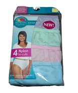 4 Pair 4XL Plus Sz 11 Vintage Fruit of the Loom Hi cut 100% Nylon Pantie... - €24,88 EUR