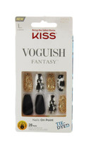 Kiss Voguish Fantasy Nails 28 Count Color Tie-Dyed Size Long - £7.08 GBP