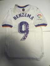 Karim Benzema Real Madrid La Liga Match Slim White Home Soccer Jersey 2021-2022 - £90.27 GBP