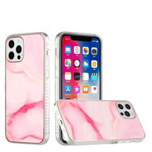 Universe Marble Edged Shockproof Design Case Cover For iPhone 12/12 Pro 6.1 PINK - $7.66