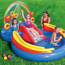 9.75 ft. x 6.3 ft. x 52.8 in. Deep Inflatable Kiddie Pool/Water Sports C... - $98.00