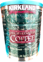 Kirkland Signature Decaffeinated Coffee Dark Roast Fine Grind 3 LB EXP 0... - $35.55