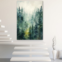 Ink Forest Canvas Painting Wall Art Posters Landscape Canvas Print Picture - £11.00 GBP+