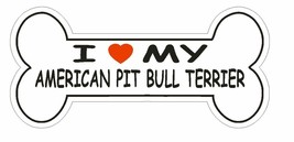 Love My American Pit Bull Terrier Bumper Sticker or Helmet Sticker D2571 Decal - $1.39+