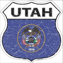 Utah State Flag Highway Shield Metal Sign HS-152 - £22.33 GBP