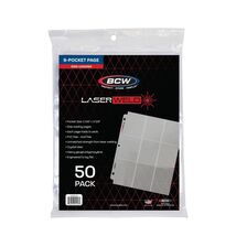 1 pack of 50 BCW LaserWeld Standard Card Sized 9-pocket Binder Pages - $19.57