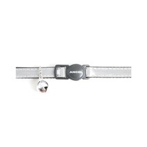 Gloss Reflective Cat Collar with safety buckle Silver  - $10.00