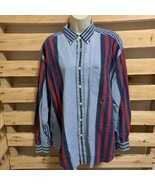 Tommy Hilfiger Button Up Shirt Long Sleeve Men’s Size Large Striped KG JD - $282.25 MXN