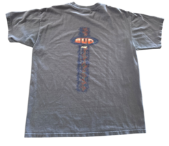 Vintage Mens sz L Blue BUD Beer Cotton Shirt - $365.00 MXN