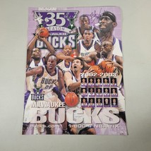 Milwaukee Bucks Poster 2003-2004 35th Anniversary Autographed RARE - £31.94 GBP