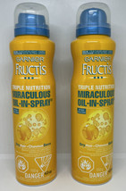 Garnier Fructis Triple Nutrition Miraculous Oil In Spray Dry Hair 4oz Lot X 2 - $39.59