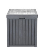 Deck Box Square Outdoor 51 Gal Storage Chest Grey w/ Lockable Lid Tool T... - $1,346.72 MXN