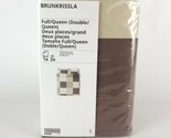 Ikea BRUNKRISSLA Full/Queen Duvet Cover w/ 2 Pillowcases Brown Beige New - £44.03 GBP