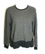 Athleta Sweatshirt Sweater Womens Petite SP Madera Gray Wool Blend Cable... - $31.19 CAD