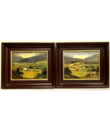 Pair (2) Mid Century Paintings on Board Framed SGD. Impressionist Medite... - $404.74 CAD