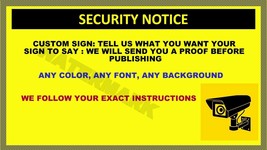 Custom Reg Security Safety Sign Authorized Work Home Business Photo All Sizes 25 - £3.83 GBP+