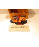 LIONEL POST-WAR #50 MOTORIZED GANG CAR BOXED W/INSERT- LN - H1W - $98.36 CAD
