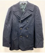 Vintage Vietnam War 1973 US Navy USN Overcoat Man&#39;s Wool Melton Peacoat ... - $2,529.38 MXN