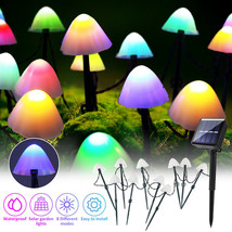 Multicolor Solar Led Mushroom String Fairy Light Garden Landscape Patio Lamp Us - £23.59 GBP