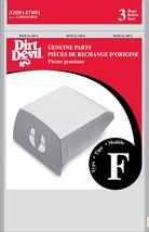 Dirt Devil Genuine Style F Canister Vacuum Bags,WHITE,3 Bag sac (Pack of... - $7.67