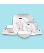 New-Corelle Squares Splendor 12-Pc Set  4 Place Settings - €101,98 EUR