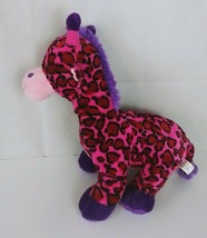 Fiesta Leopard Print Giraffe 18&quot; Plush Pink Purple Spotted - £5.30 GBP