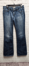 Paige Laurel Canyon Womens Blue Jeans Stretch Low Rise Boot Cut Raw Hem ... - $17.07