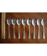 Lot 8x Oneida Stainless Flatware China Tress Hollis Oval Soup Table Spoo... - $25.00