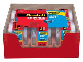 Scotch Heavy Duty Shipping Packaging Tape w/ Dispenser, 1.88&quot; x 22.2 Yd (6 Pack) - £18.27 GBP