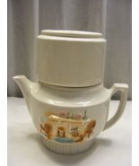 Vintage USA 1940&#39;s Tea Pot with Ceramic Drip Top No Lid Porcelier 2-south - $922.09 MXN