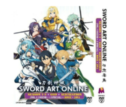 Dvd Sword Art Online Season 1-3 +Ggo+Alicization 1-108END +4SPECIAL +2OVA +Movie - £43.96 GBP