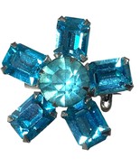 Vintage Blue Rhinestone Brooch  - $20.00
