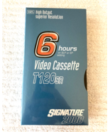 SIGNATURE 2000 BLANK VHS TAPE 6 HOUR VIDEO CASSETTE T-120 SR ~ BRAND NEW... - $3.99