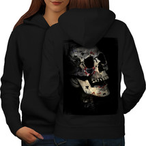 Poker Card Skeleton Skull Sweatshirt Hoody Indian Cult Women Hoodie Back - £17.29 GBP