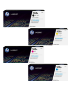 HP 508A CF360A Toner Set Black, Cyan, Yellow, Magenta for LaserJet M553 ... - $644.66