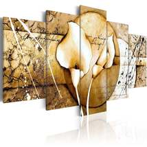 Tiptophomedecor Stretched Canvas Floral Art - The Secret Of Calla Lily - Beige - - £72.37 GBP+