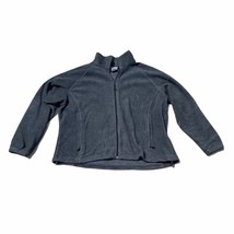 Columbia Women’s Fleece Sweater Zip Up 2X Gray Pockets - £19.38 GBP