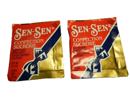 Old VINTAGE candy SEN mints licorice breath freshener 2 PACKETs ONLY SenSen - $104.44