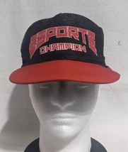 Esports Champion Pro Series Youth Baseball Cap Hat Lid Snapback Black Red - £11.43 GBP