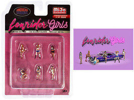 Lowrider Girls 6 piece Diecast Figure Set Limited Edition to 3600 Pcs Worldwide - £18.85 GBP