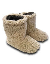 LIVE OAK BRAND ADULT FLEECE BOOTIES Oatmeal Slippers Women&#39;s Size Medium - $19.79