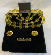 Joan Rivers Classics Collection Necklace &amp; Earrings Set High Fashion Jewelry - £40.05 GBP
