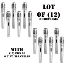 Lot of 12) Pyle PDMIK1 Professional Moving Coil Dynamic Microphone, 12) 6.5&#39; XLR - £71.17 GBP