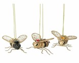 Gisela Graham London Christnas Ornaments Resin and Wire Jeweled Bees Set... - $25.23