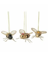 Gisela Graham London Christnas Ornaments Resin and Wire Jeweled Bees Set... - £19.73 GBP